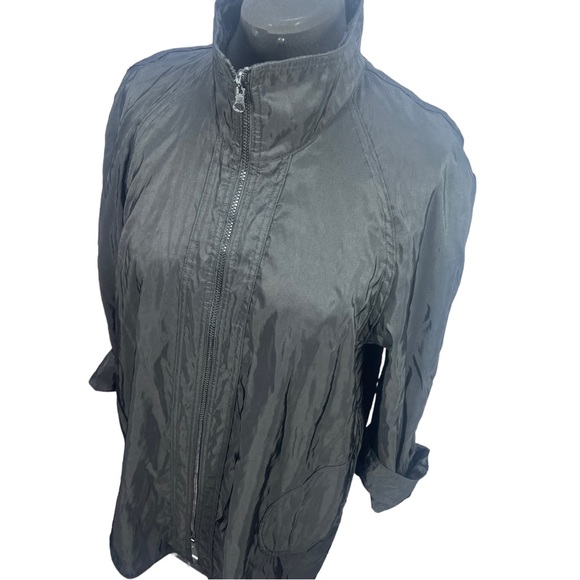 VTG 90’s Black/Brocade SACKABLES Reversible lightweight jacket Rainjacket Sz Md. - Picture 9 of 14